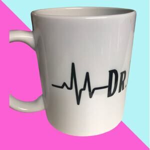 Handmade Custom Design  Heart Beat Black Graphic Coffee Mug Tea Cup 11oz